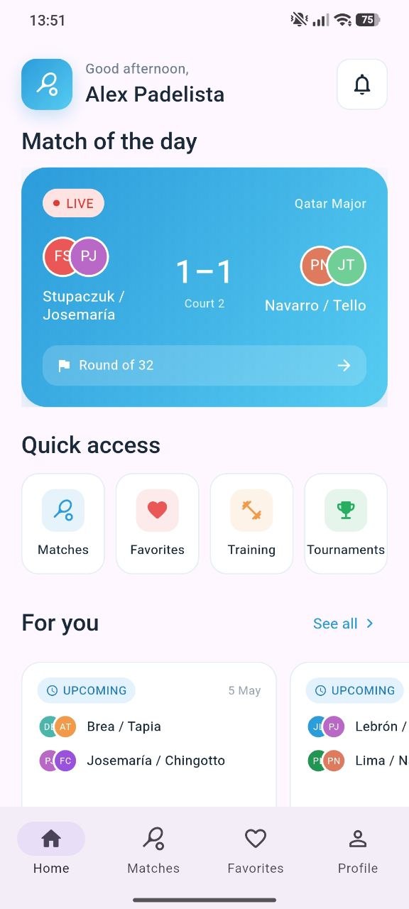 Matches list